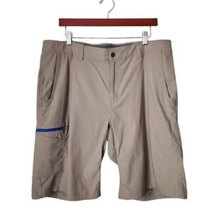 STIO Cargo Hiking Shorts Tan Trail Utility Outdoor Gorpcore Athletic Shorts 38